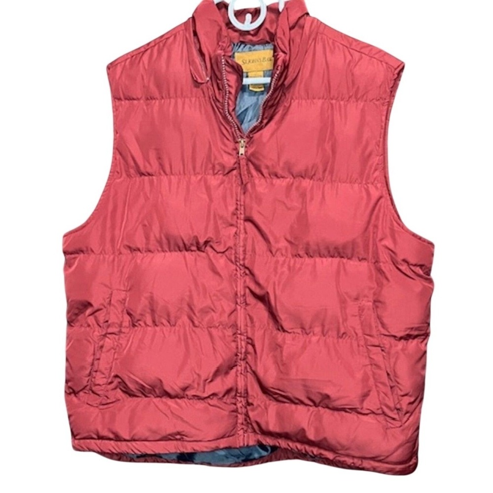 St John's Bay Dark Red Puffer Vest Size‎ Large